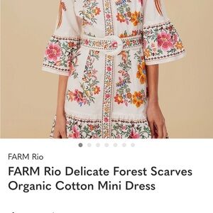 FARM Rio Multicolor Floral Organic Cotton Mini Dress